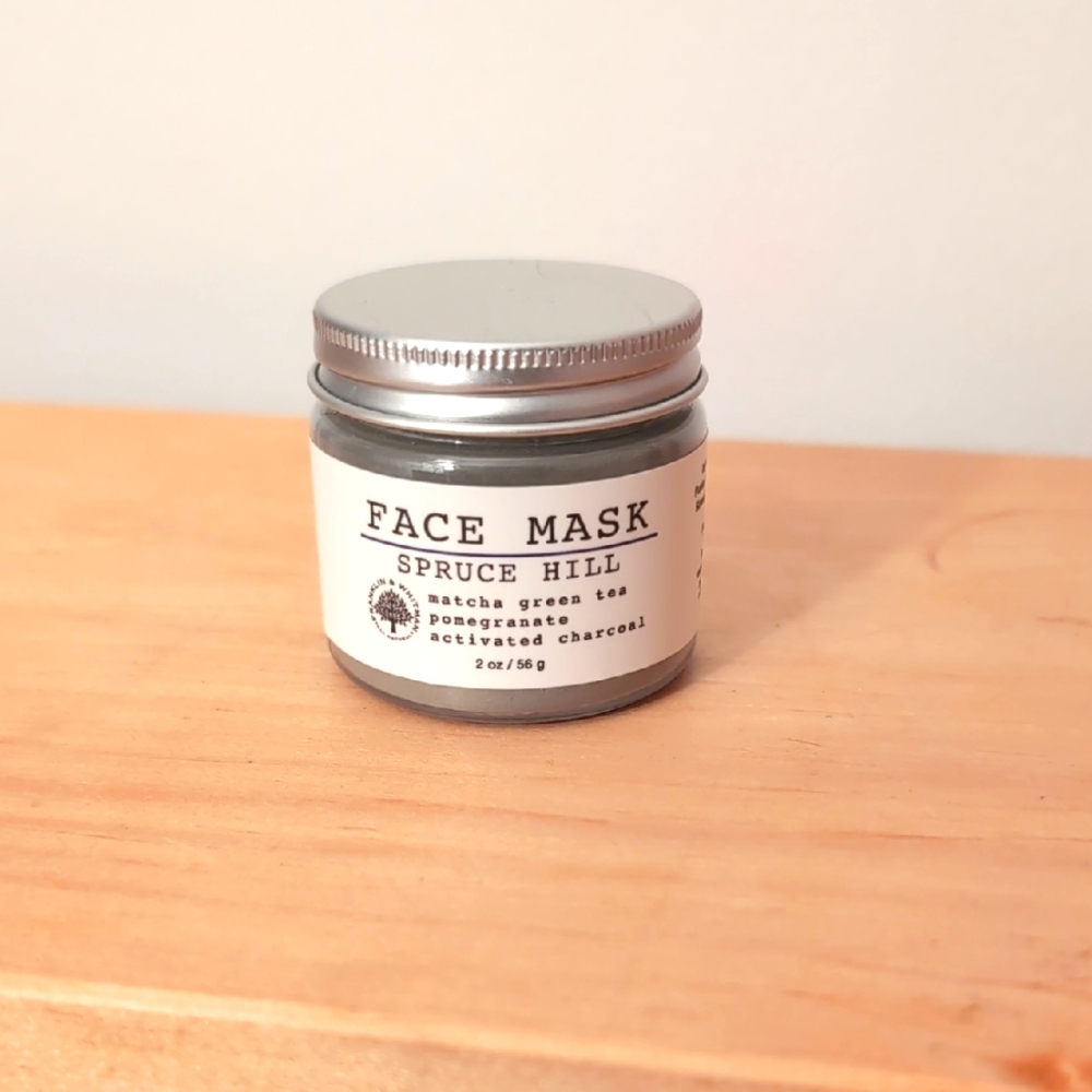 NWT Franklin & Whitman Spruce Hill Face Mask - Matcha Green Tea & Charcoal